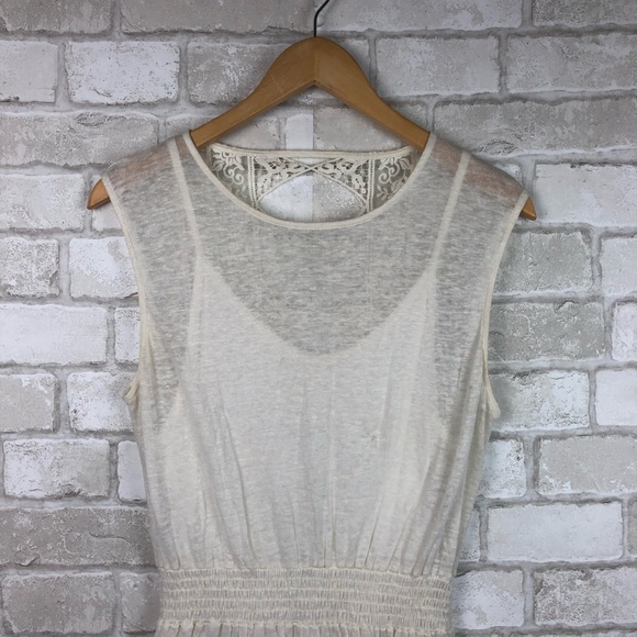 Nightcap Diamond Lace Linen Dress Size M - Picture 3 of 7